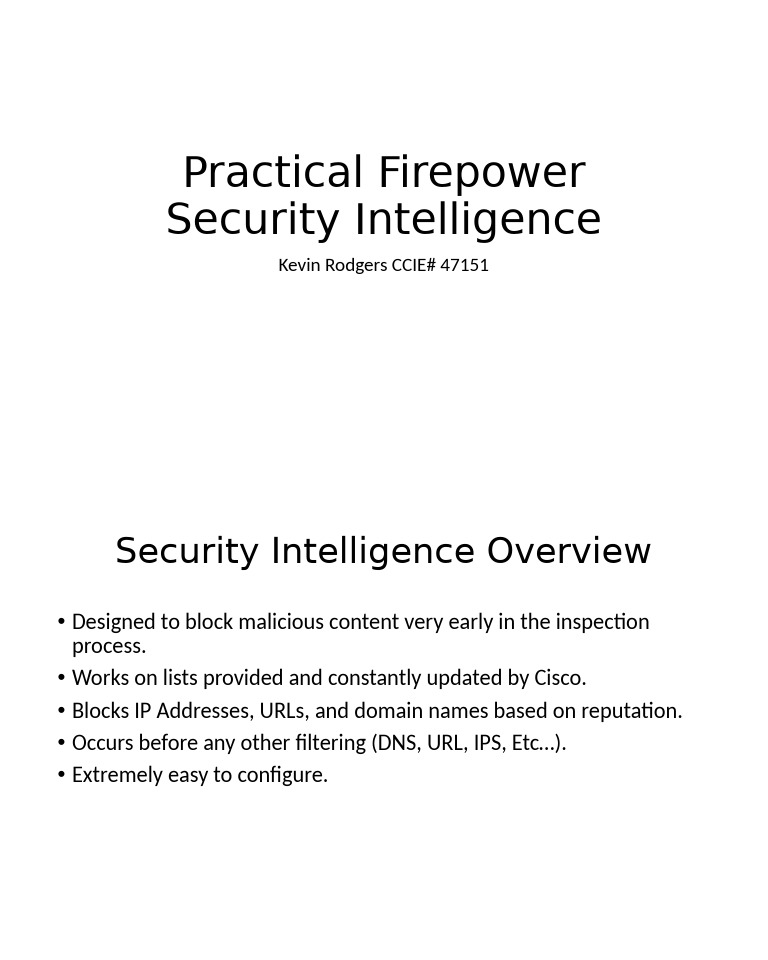 6.9 Security Intelligence | PDF