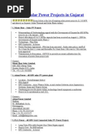 Status of Solar Power Projects in Gujarat Dec 2010