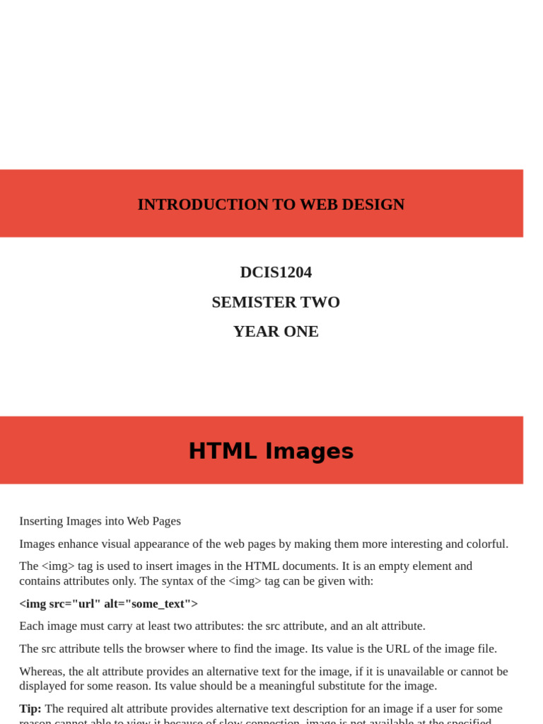Inserting and Managing HTML Images | PDF | Html Element | Html