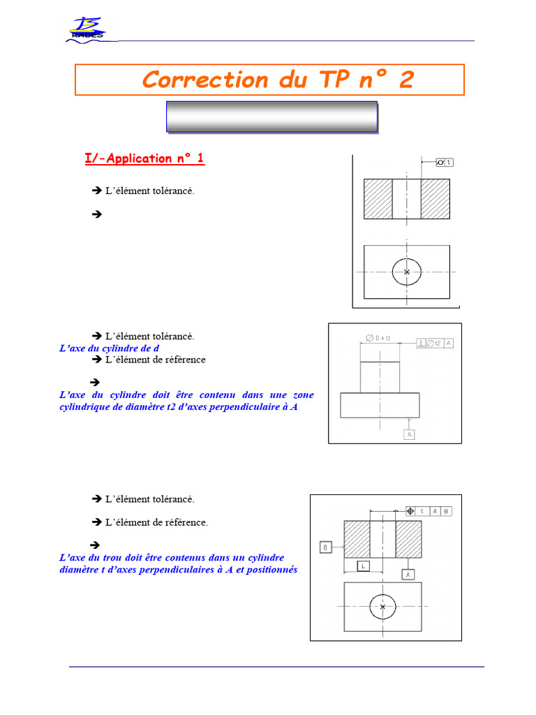 Cotation fonctionnelle : TP n° 2 détaillé | PDF