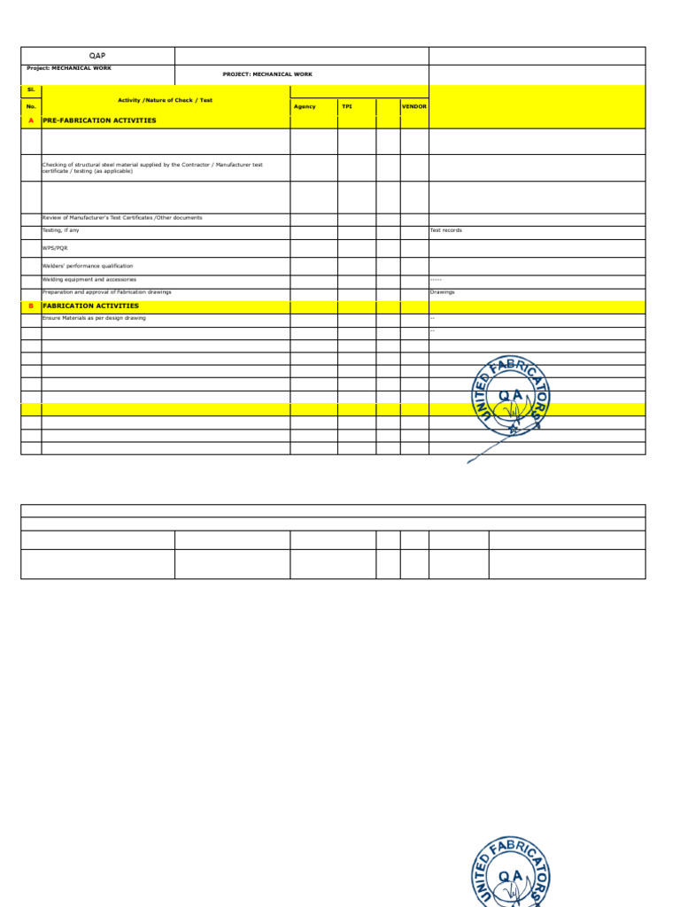 Structural QAP | PDF | Welding | Construction
