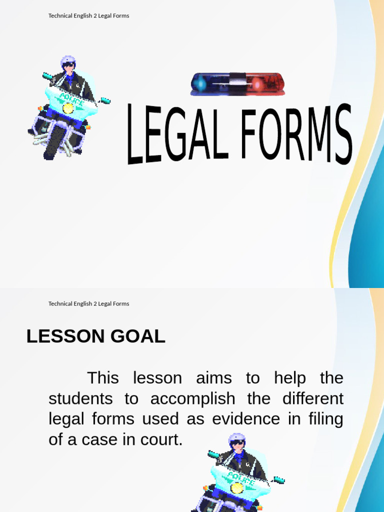 Legal Forms for Court Procedures | PDF | Affidavit | Public Law