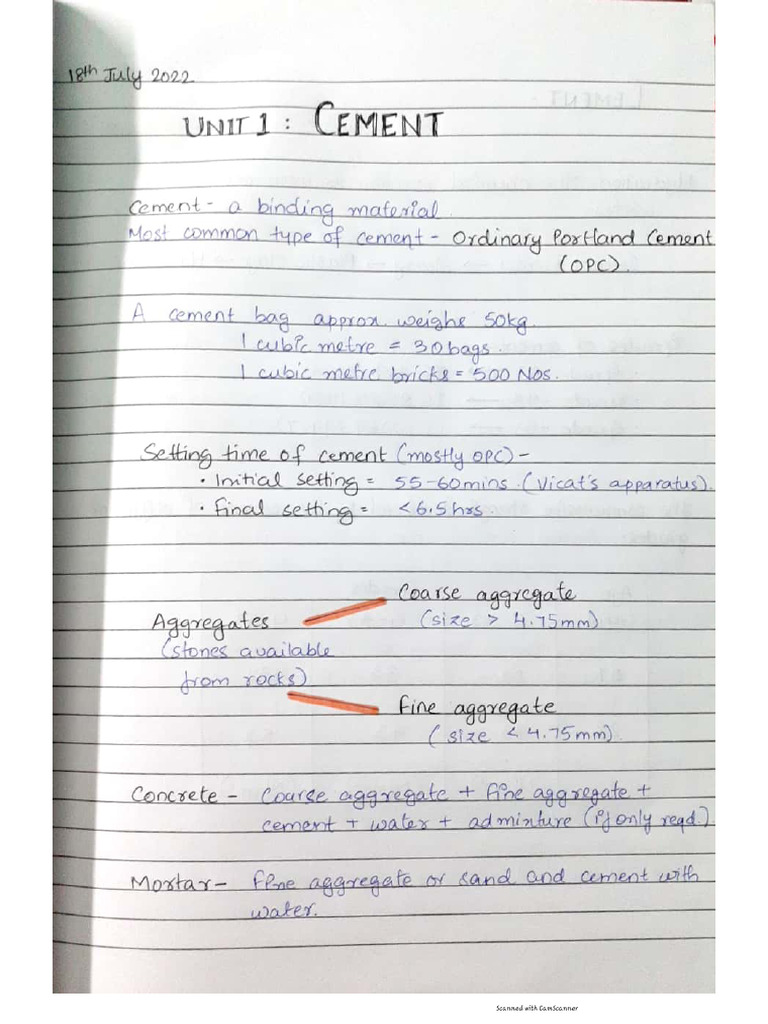 Sumiya - Engg Civil Materials Class Notes | PDF