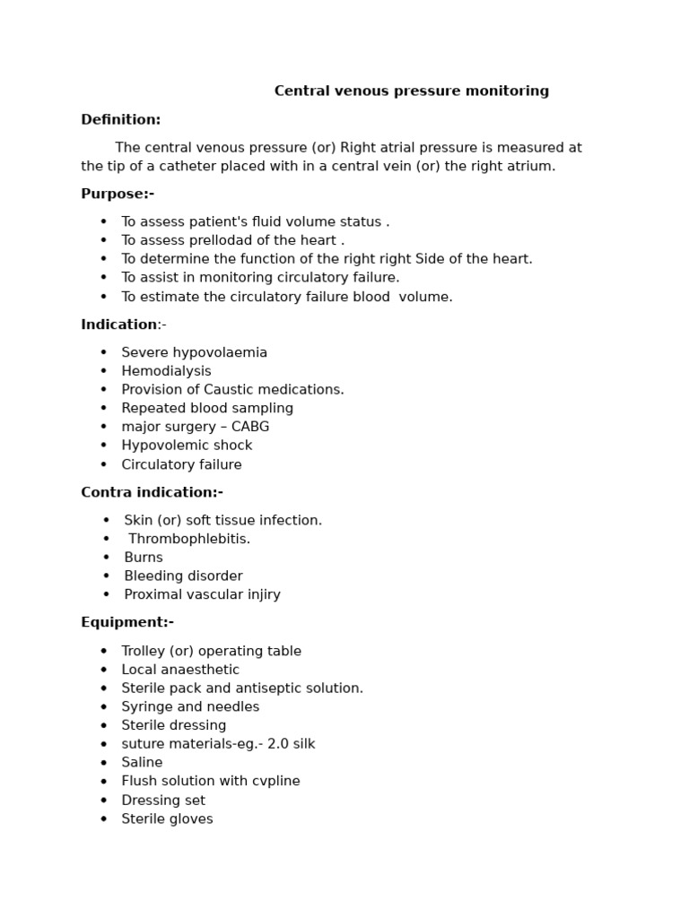 cvp | PDF | Medical Specialties | Clinical Medicine