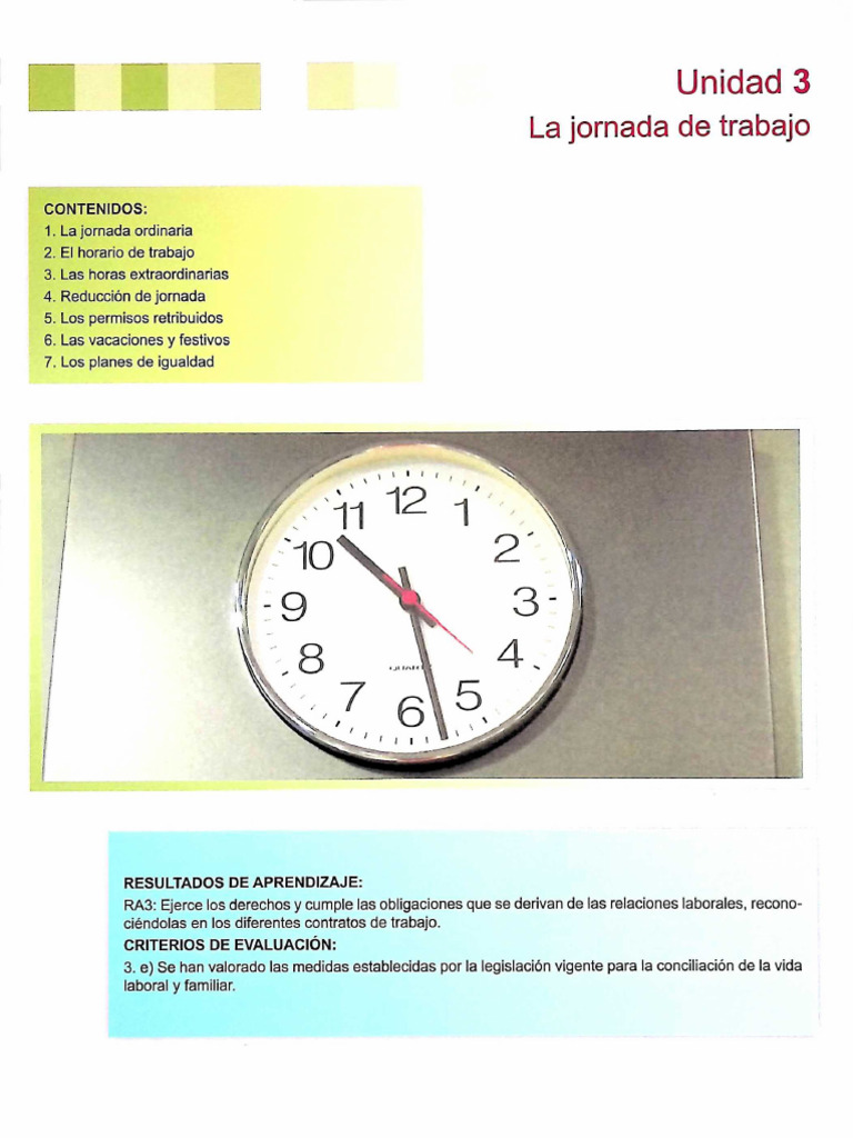 Normativa sobre la jornada laboral | PDF | Tiempo de trabajo | Derecho ...