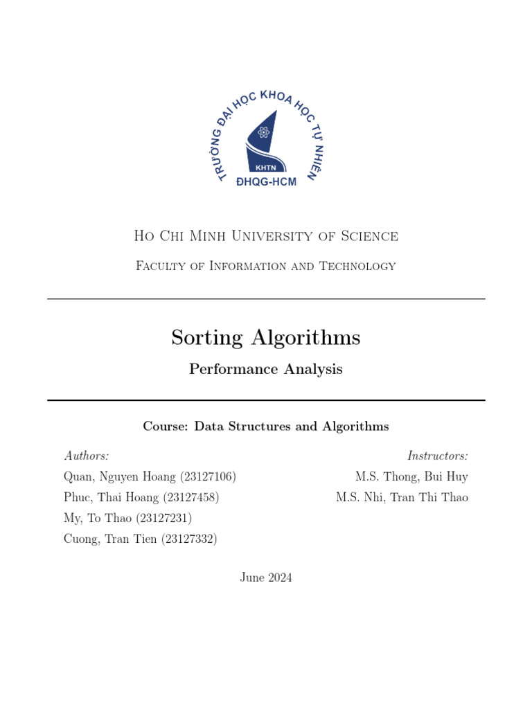 Memory Management in Sorting Algorithms | PDF | Algorithms And Data ...