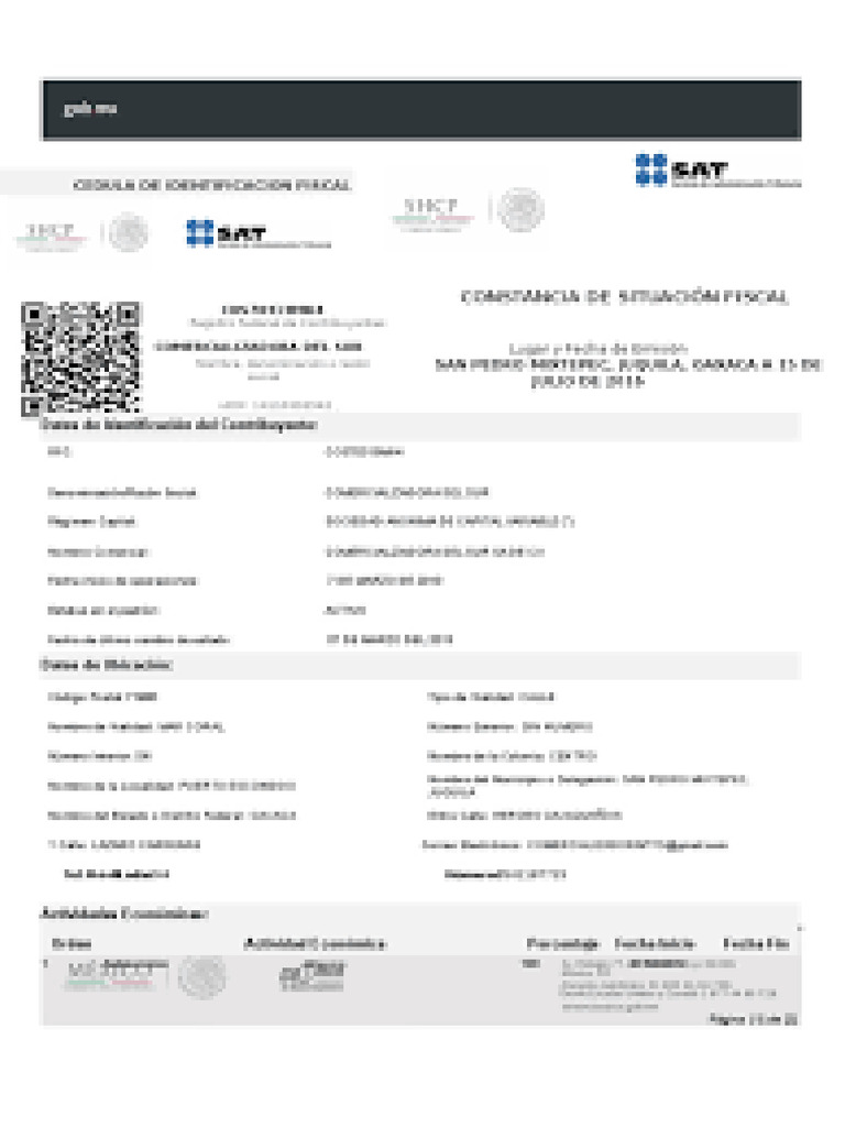 Constancia de Situacion Fiscal | PDF