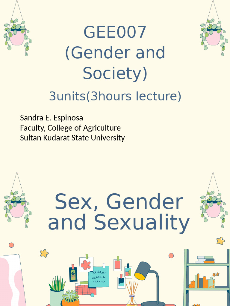 Sex Gender and Sexuality PPT Finaledit | PDF | Gender | Gender Studies