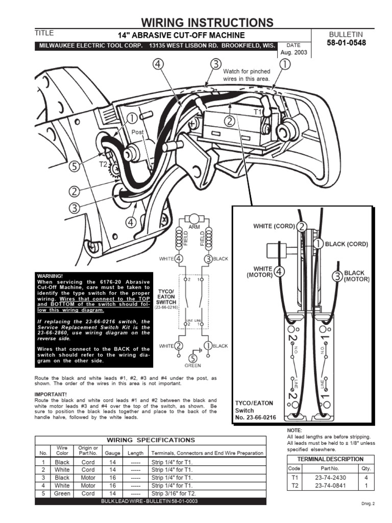 Abrasive Cut-Off Machine Wiring Guide | PDF | Switch | Electrical Wiring