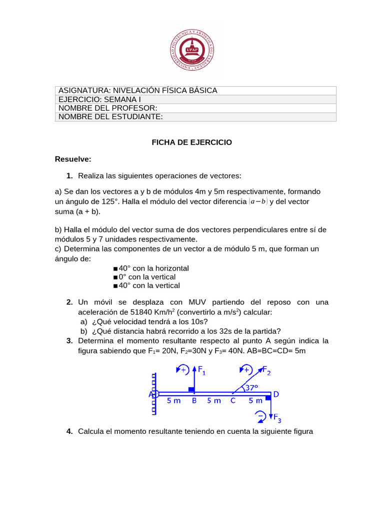 SEMANA+I_FICHA_NIVELACI%C3%93N+F%C3%8DSICA+B%C3%81SICA | PDF