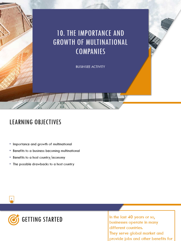 The Importance and Growth of Multinational Companies | PDF ...