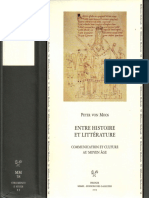 MOOS Peter von, Entre Histoire et littérature, Communication et culture au MA (2005)