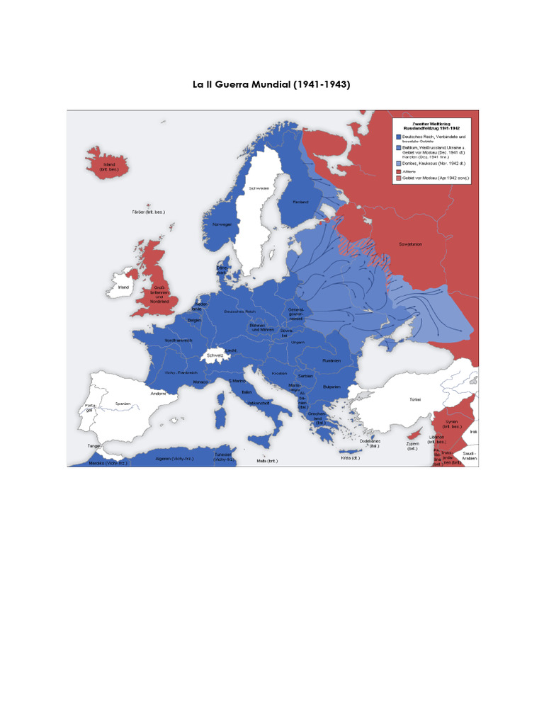Mapa de La II Guerra Mundial (1941-1943) | PDF