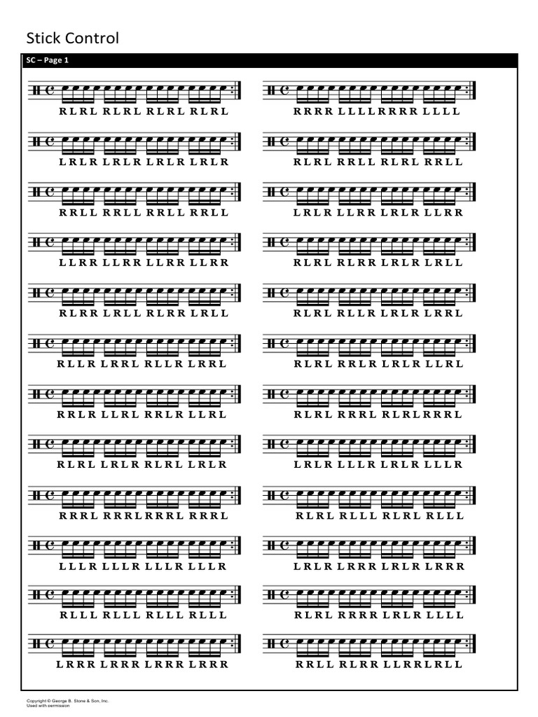 Stick Control Practice Patterns | PDF
