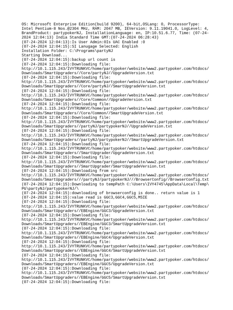 partypoker Installation Log Analysis | PDF | Zip (File Format ...