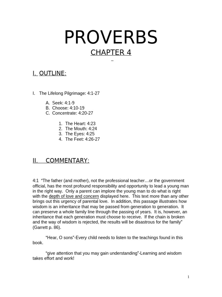 Wisdom's Path: Insights from Proverbs 4 | PDF | Wisdom | Book Of Proverbs
