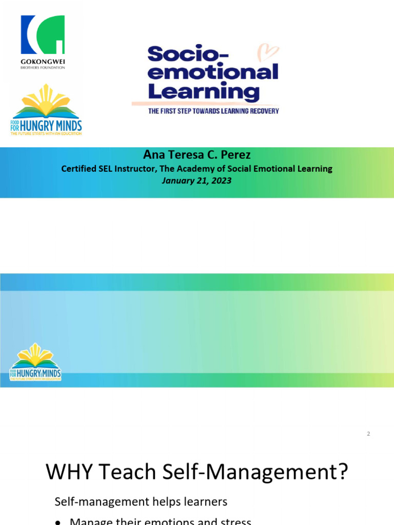 Teaching Self-Management Skills | PDF