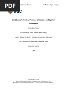 Reflection Paper Template 