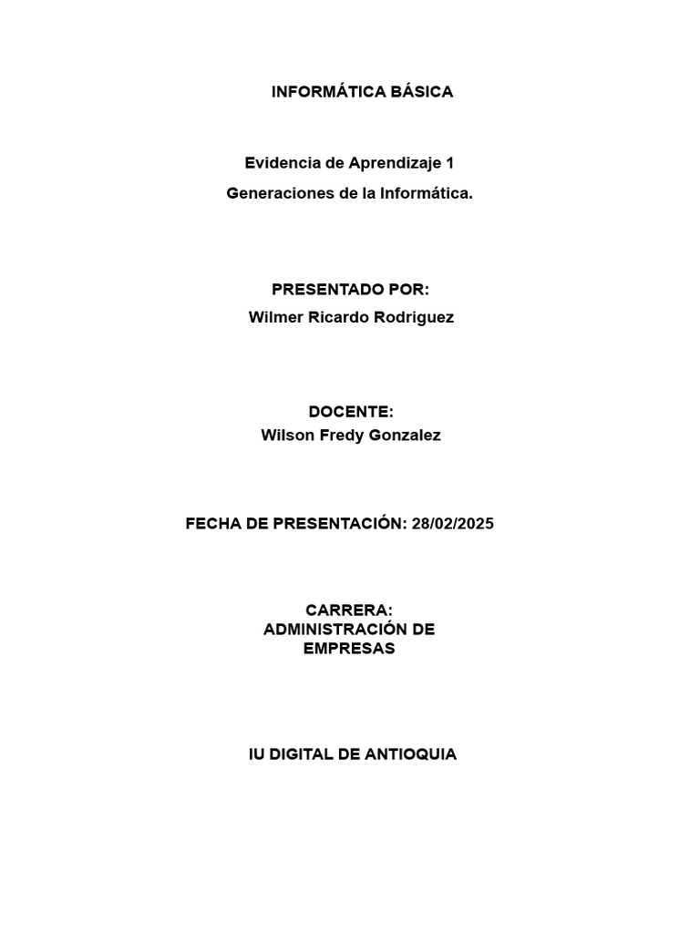 Documento Sin Título | PDF | Hardware de la computadora | Informática