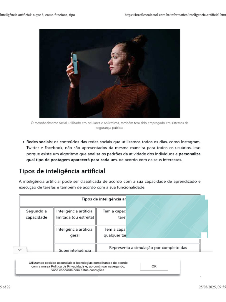 Inteligência Artificial: Tipos e Benefícios | PDF | Inteligência ...