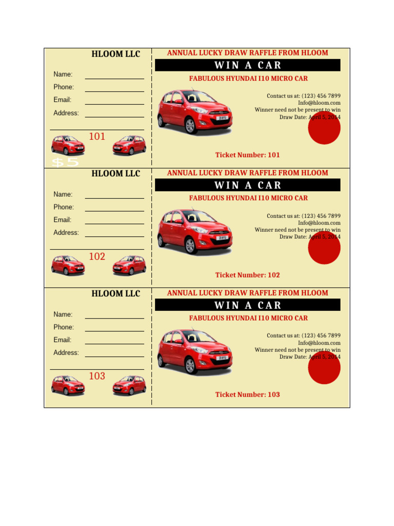 Vroom Car Raffle - Merged | PDF