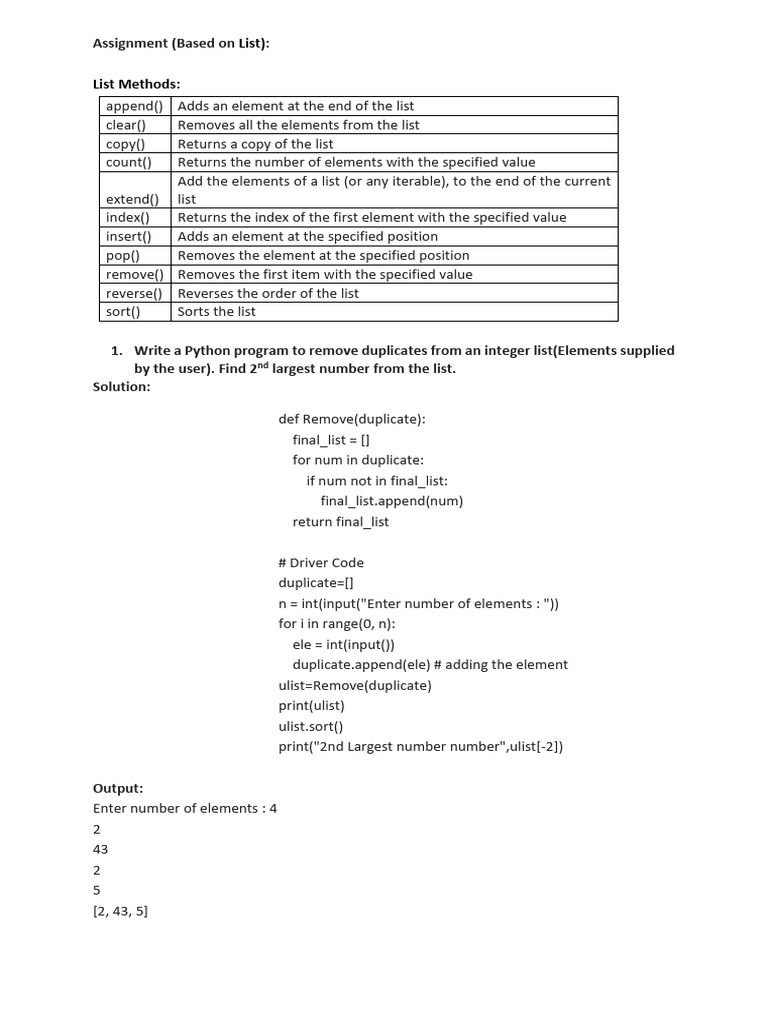 LIST Assignment 2024 | PDF | Algorithms And Data Structures ...