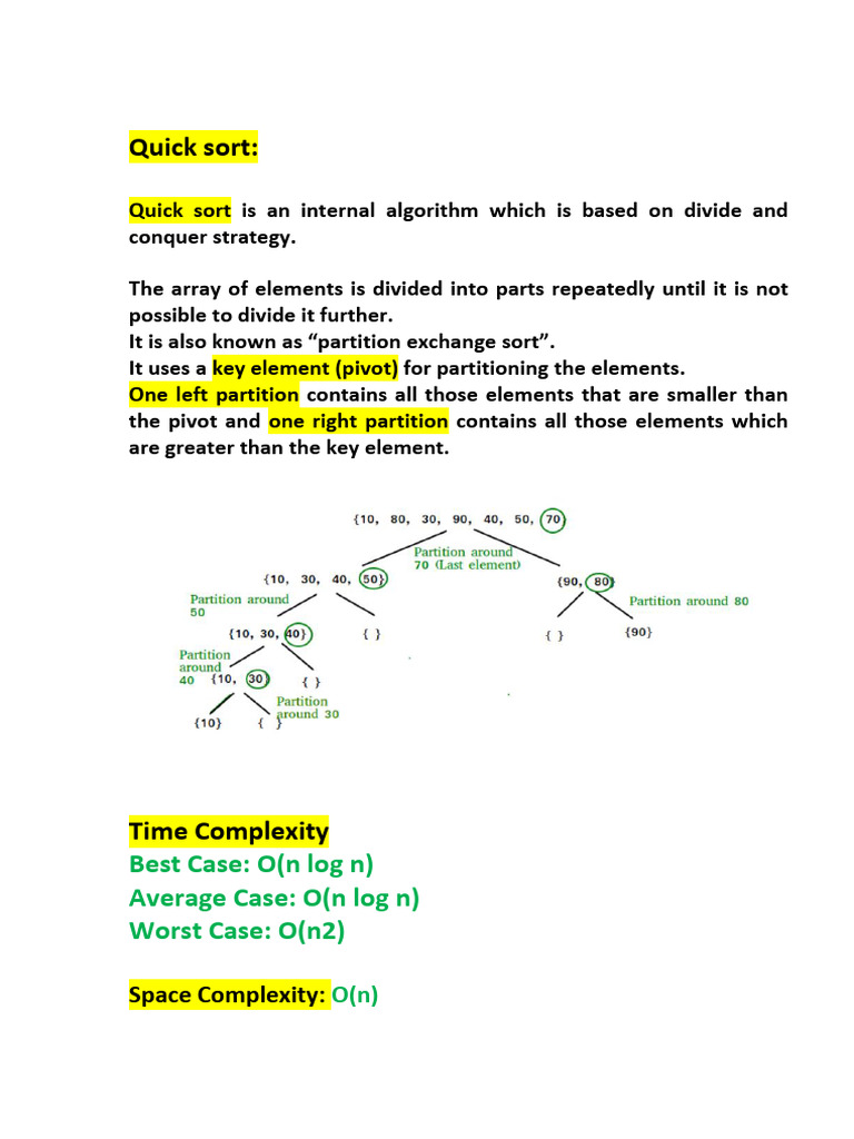 Merge sort and quick sort__ | PDF