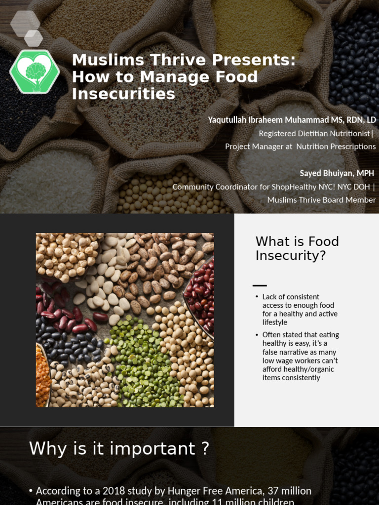 Managing Food Insecurities Effectively | PDF | Supplemental Nutrition ...