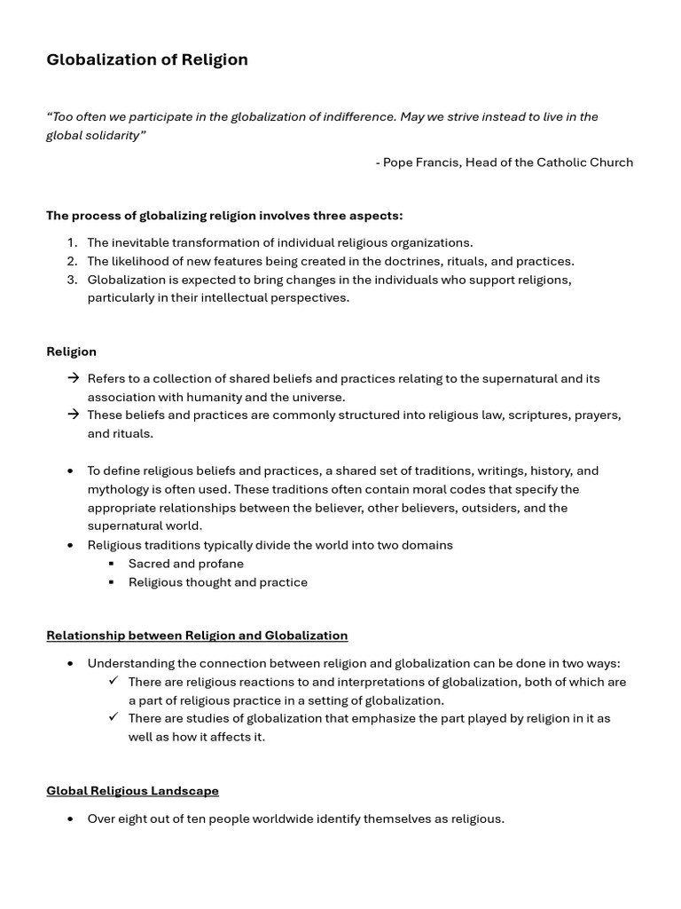 Globalization and Religion Dynamics | PDF | Irreligion | Zoroastrianism