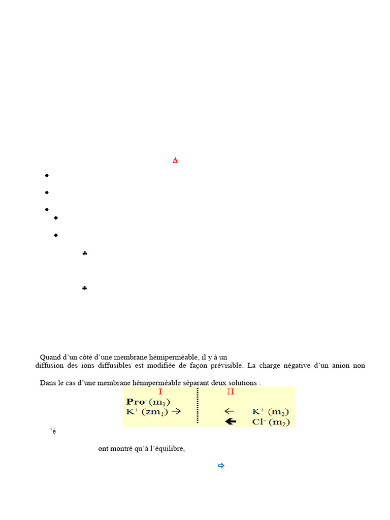 Équilibre de GibbsDonnan en solutions PDF Membrane cellulaire Ion — free download