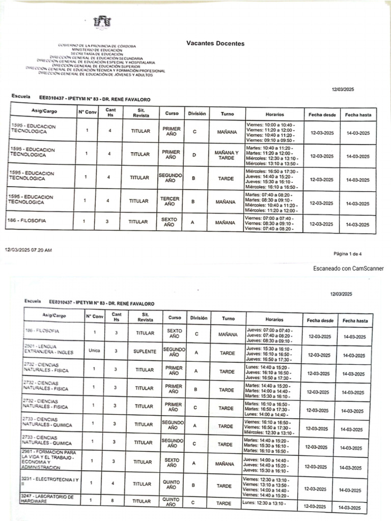 Convocatoria 1 - 2025 | PDF