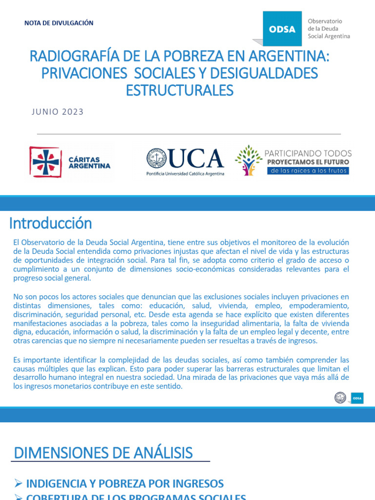 Pobreza y Desigualdad en Argentina 2023 | PDF | Pobreza | Pobreza e ...