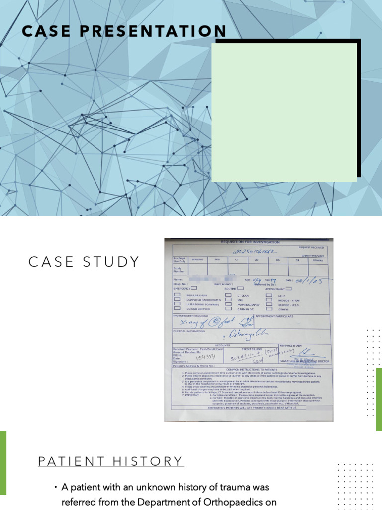X Ray Case Presentation | PDF | Foot | Knee