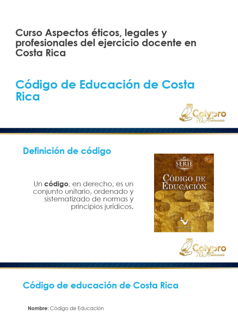 Código de Educación en Costa Rica | PDF | Escuelas | Educación primaria