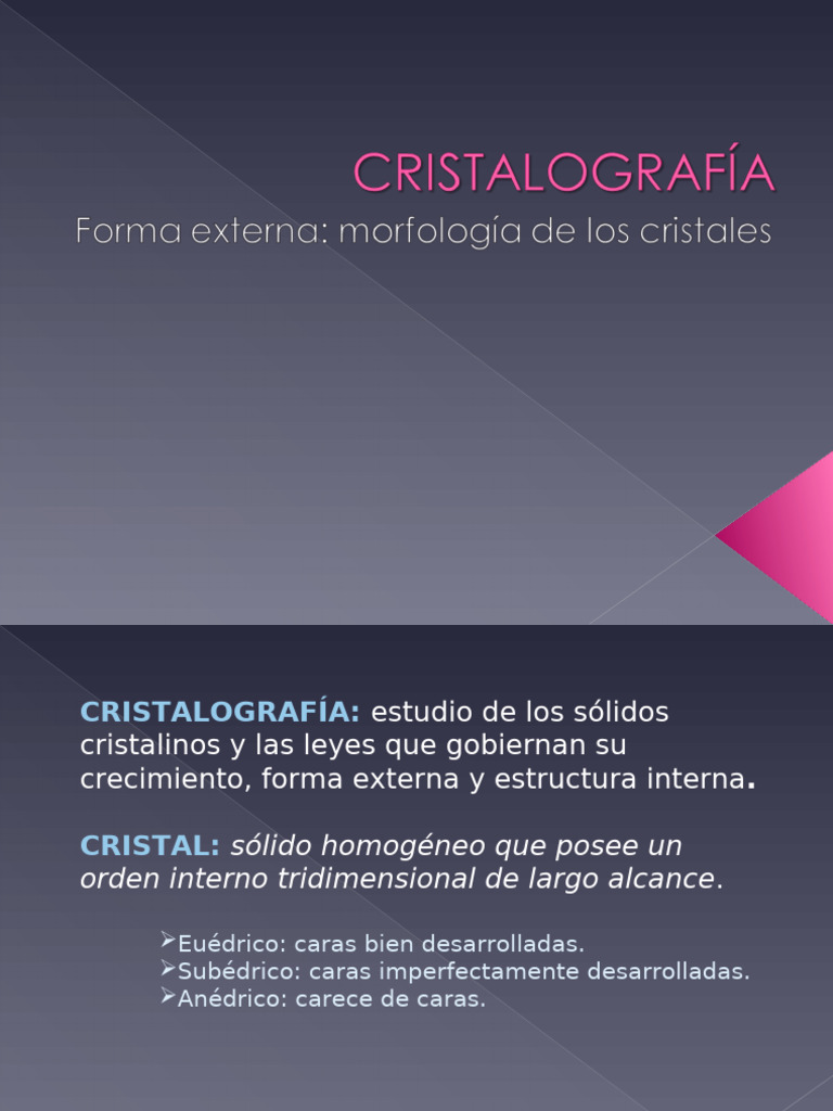 Cristalografía: Estructura y Formación de Cristales | PDF | Cristal ...