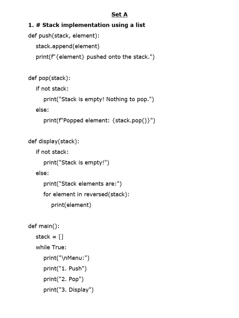 Stack and SQL Operations Guide | PDF | Computer Programming | Computing