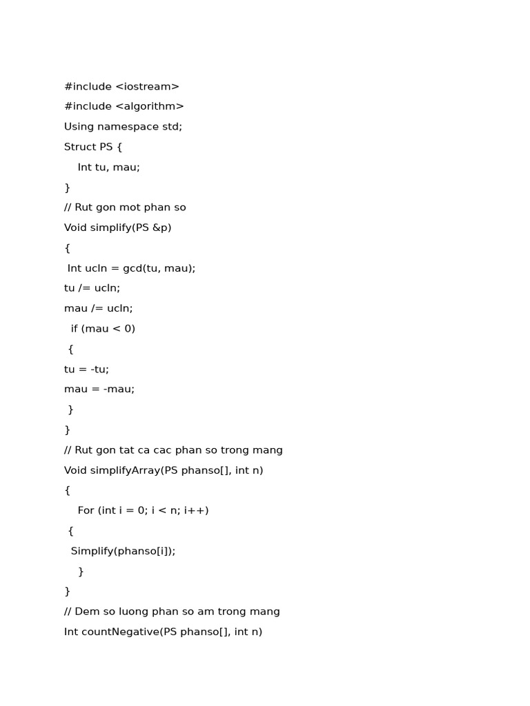 Simplifying and Sorting Fractions in C++ | PDF