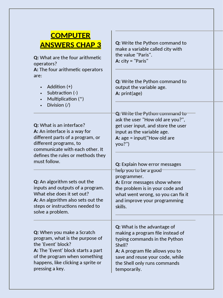 Understanding Python and Scratch Basics | PDF | Programming | Computer ...