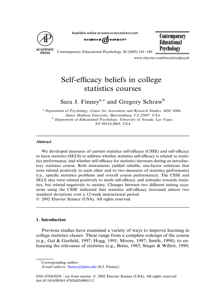1 s2.0 S0361476X02000152 Main | PDF | Self Efficacy | Validity (Statistics)