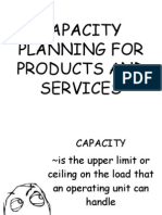 Planning Capacity Products Services