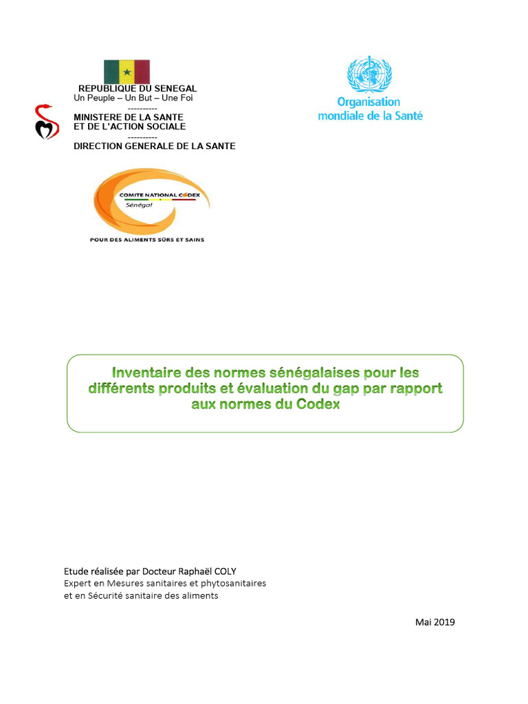 Normes du Codex Alimentarius au Sénégal | PDF | Nourritures | Santé ...