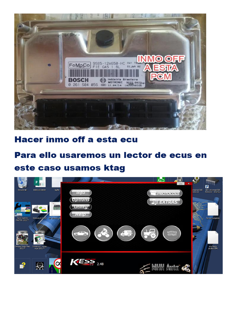 Inmo Off con Ktag para ECUs | PDF