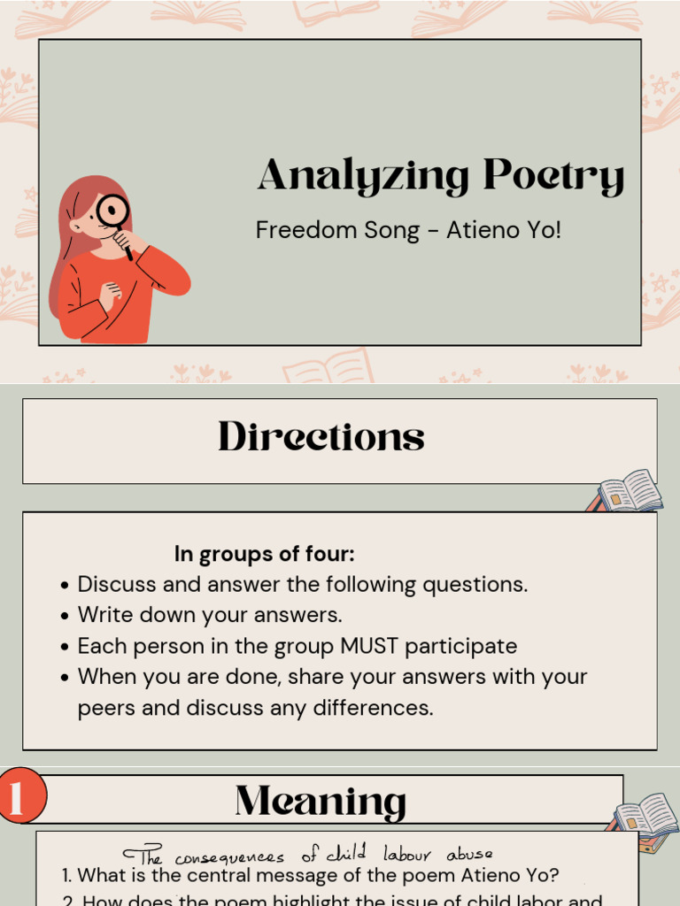 Analyzing Poetry - Atieno Yo! 2 | PDF | Poetry | Behavioural Sciences