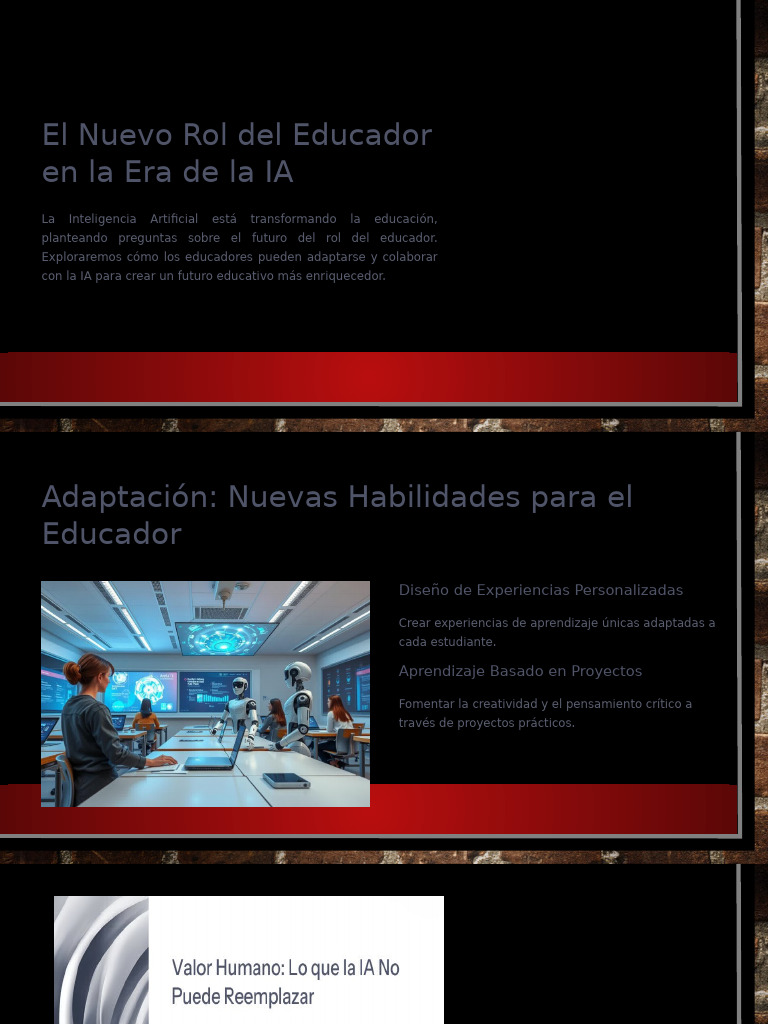 El Nuevo Rol Del Educador en La Era de La IA PRESENTACION | PDF
