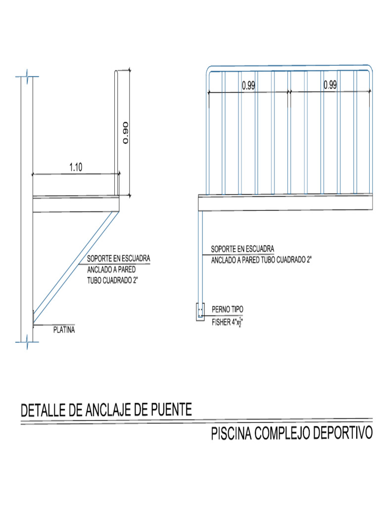 Detalle Anclaje en Piscina | PDF