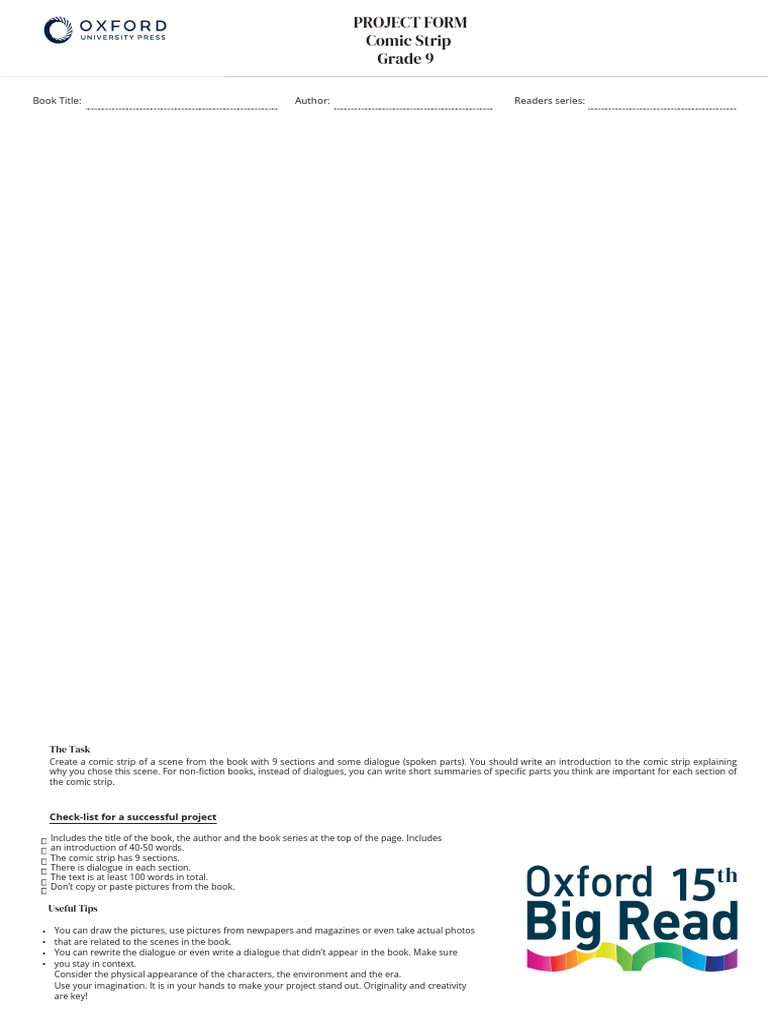 Comicstrip Template Pdf