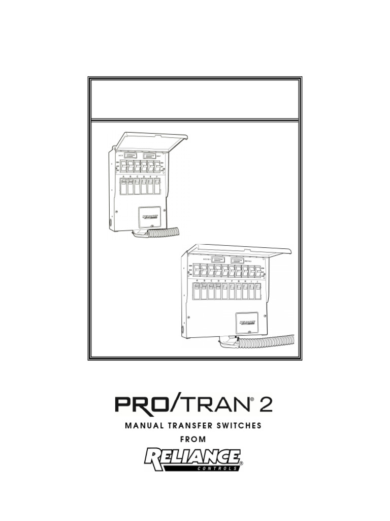 Reliance Transfer Switch Installation Guide | PDF | Switch | Electrical ...