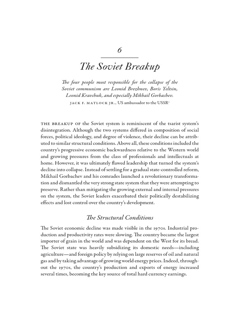 Causes of the Soviet Union's Collapse | PDF | Mikhail Gorbachev ...