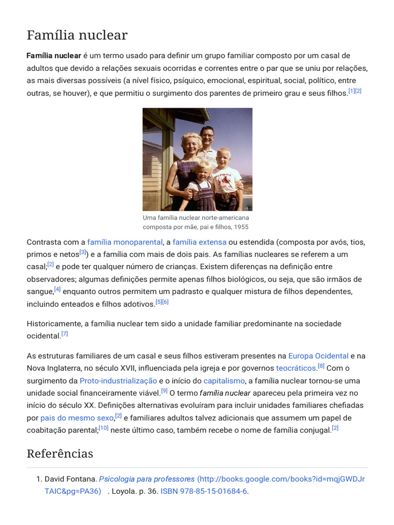 Definição de Família Nuclear | PDF | Família | Parentesco e descendência