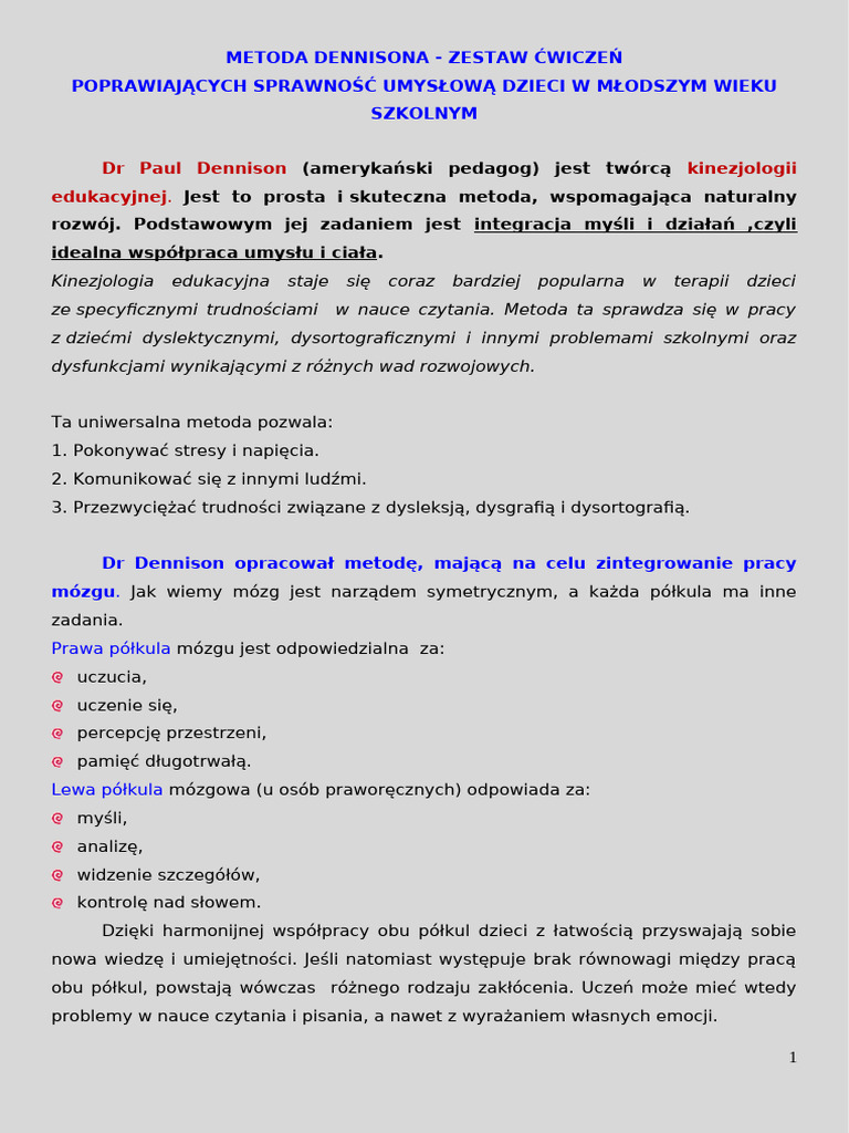 Metoda Dennisona | PDF